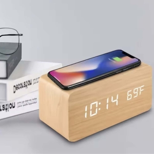 LED Digital Wooden Alarm Clock