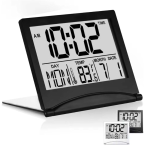 Foldable Backlit Digital Alarm Clock