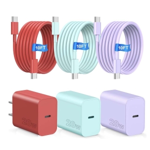 USB-C Wall Charger with C Cables