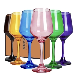 12oz Colored Wine Glasses