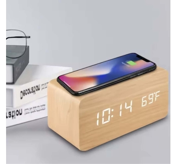 LED Digital Wooden Alarm Clock