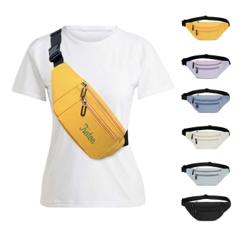Custom Embroidered 3-Zipper Waist Bag