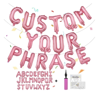 Custom A-Z Multi-colored Letter Balloons