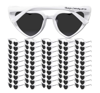 Custom Heart Shape Wedding Sunglasses