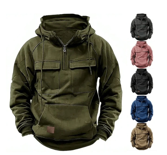 Men's Military Tactical Fleece Hoodie Jacket