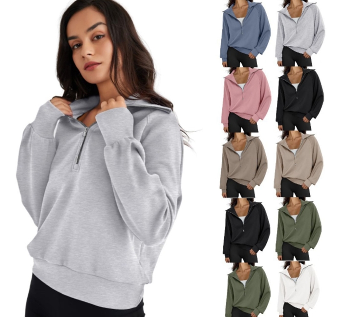 Women's Oversized Half Zip Sweatshirts