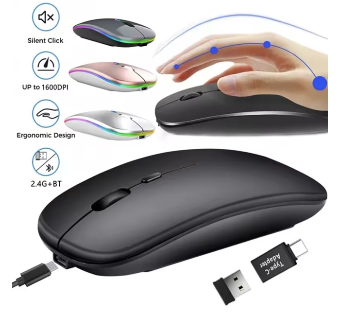 Dual-Mode Rechargeable Wireless Mouse