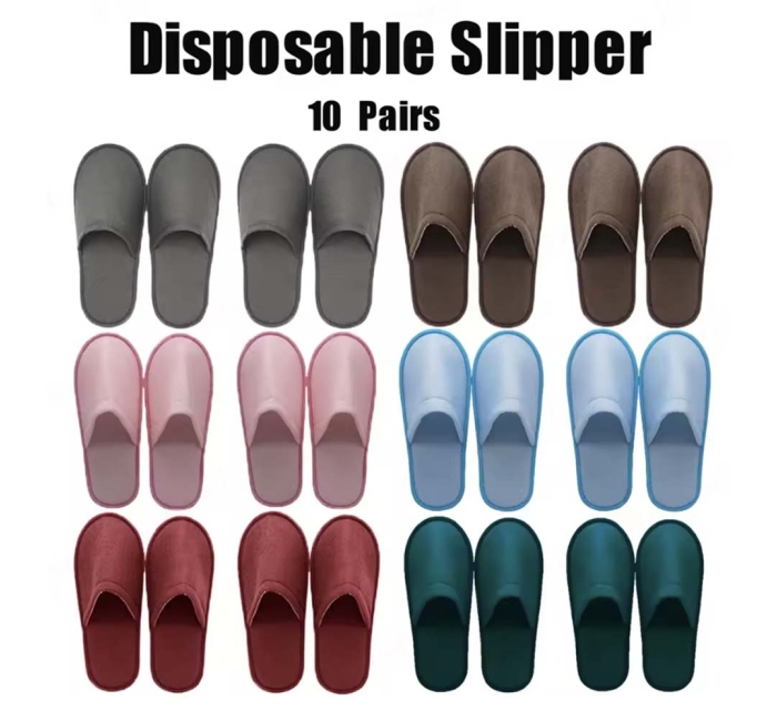 10 Pairs Disposable Non-Slip Slippers