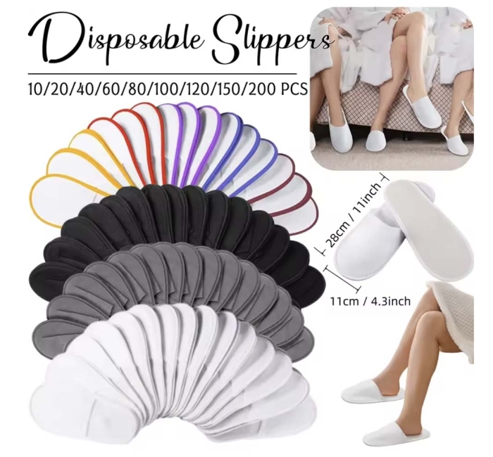 Multicolor Disposable Guest Slippers