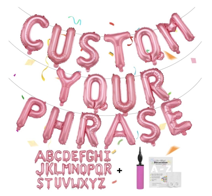 Custom A-Z Multi-colored Letter Balloons