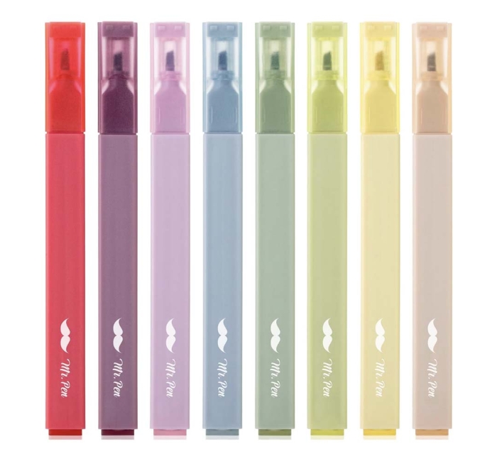 Aesthetic Pastel No Bleed Highlighters