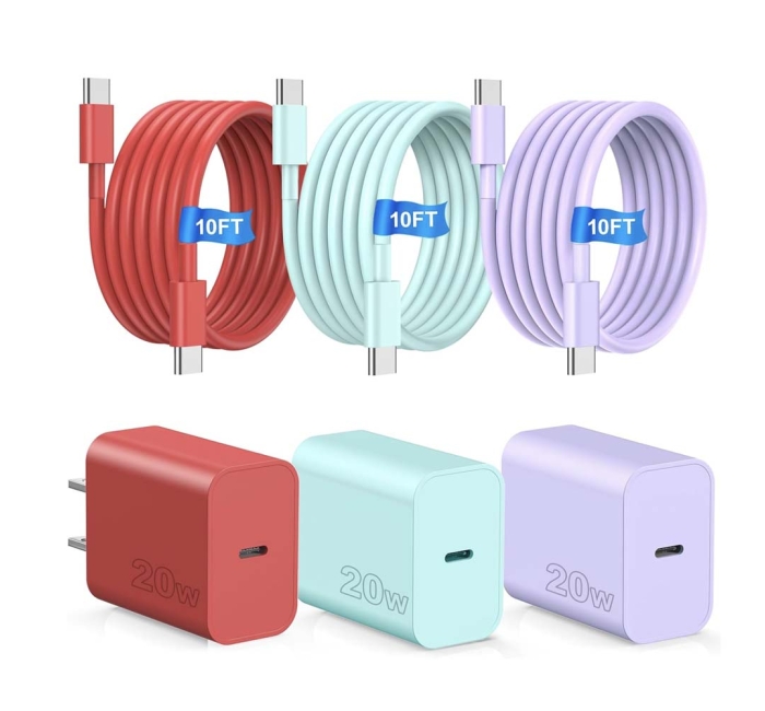 USB-C Wall Charger with C Cables