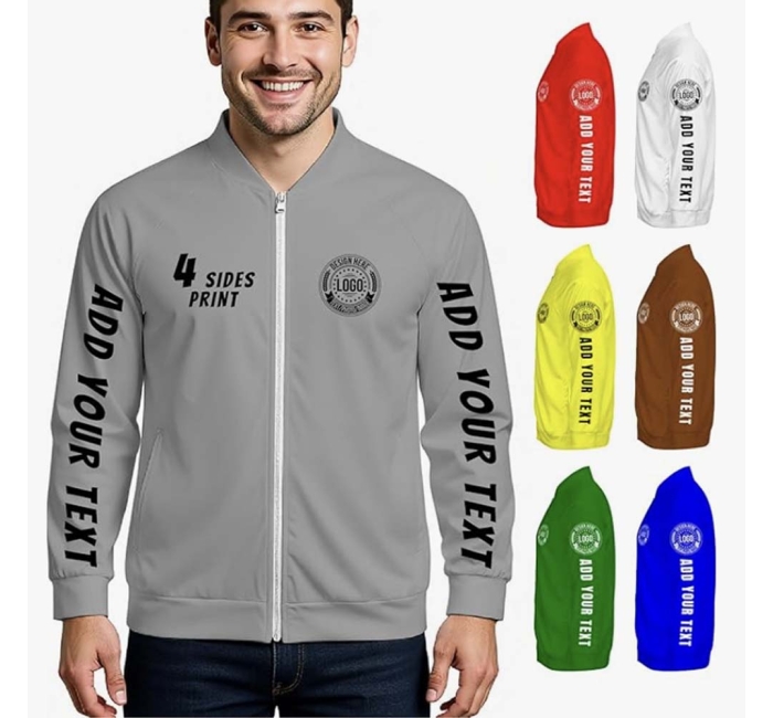 Custom Men's Outdoor Zip-Up Jacket