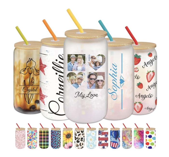 Personalized 16oz Glass Tumbler