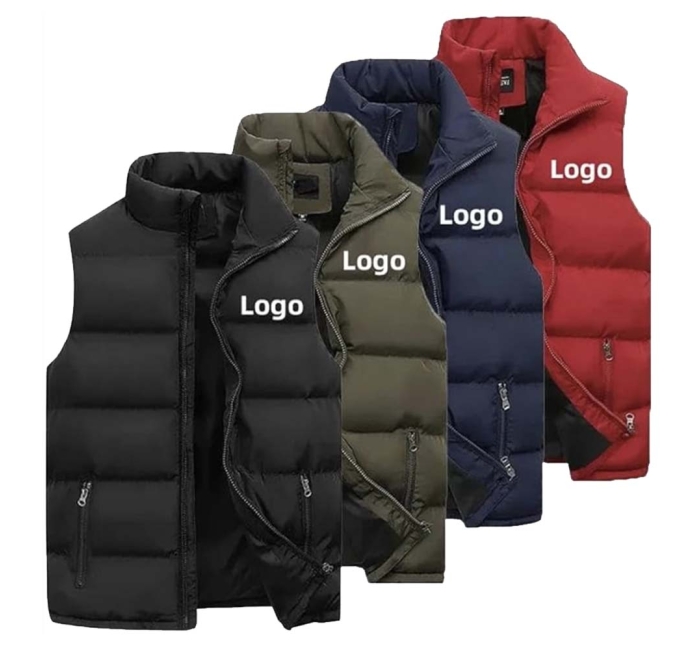 Men's Stand Collar Cotton Vest