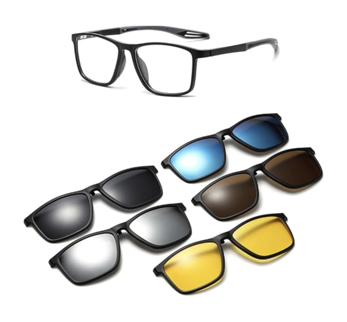 Magnetic Clip-On Polarized Sunglasses