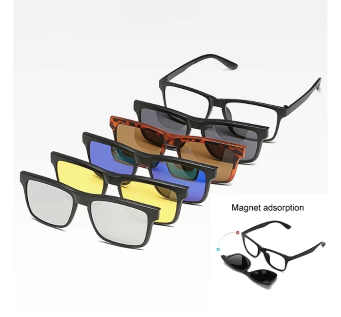 Magnetic Clip-On Polarized Sunglasses