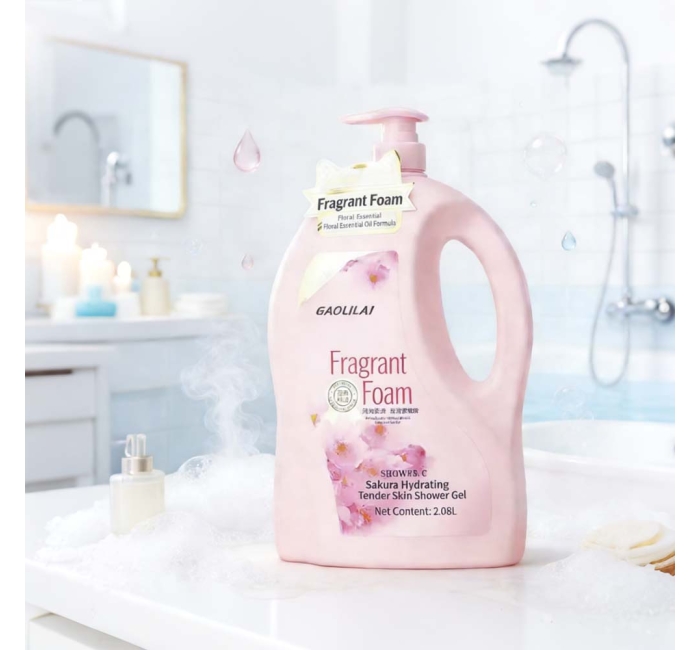 Custom Family Size Floral Shower Gel